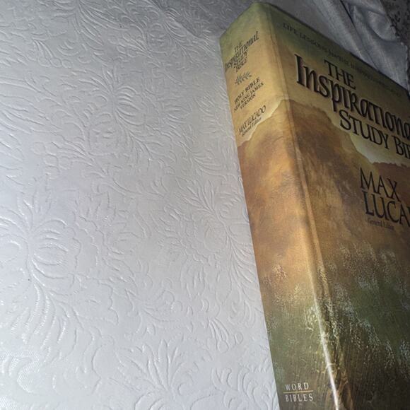 The Inspirational Study Bible by Max Lucado 1991 Hardcover NKJV Life Lessons God - Picture 2 of 13